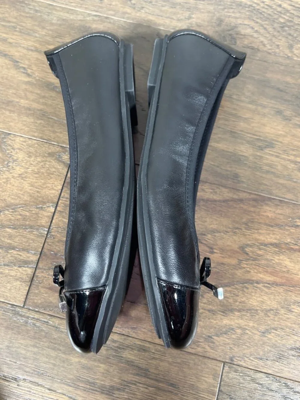 VIONIC Spark Minna Ballet Slipper Flats Black Leather Sz 9.5 EUC